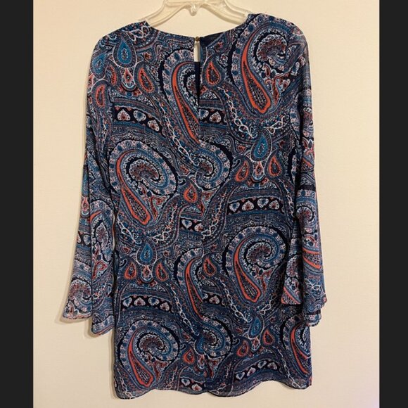 Highline Collective Paisley Print Long Sleeve Dress Women's Size 4 - Picture 2 of 4
